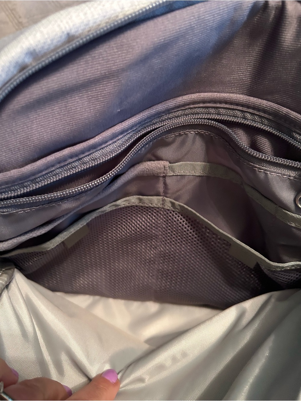 The North Face Borealis Light Gray and Charcoal Backpack - Picture 12 of 14
